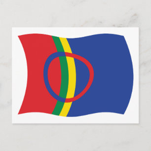 Cartão Postal da Bandeira do Povo Sami