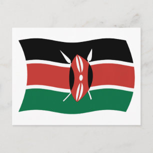 Cartão Postal da Bandeira do Quênia
