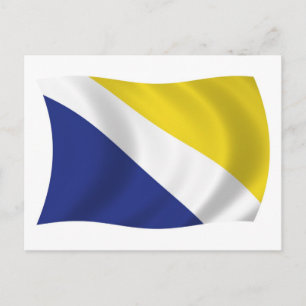 Cartão Postal da Bandeira do Schleswig do Norte