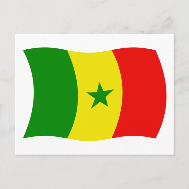 Cartão Postal da Bandeira do Senegal (Frente)