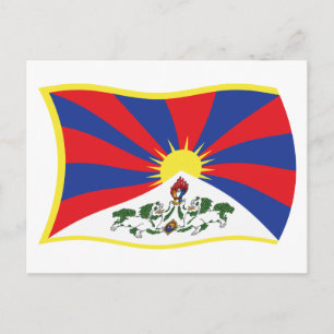 Cartão Postal da Bandeira do Tibete