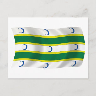 Cartão Postal da Bandeira do Turcomenistão