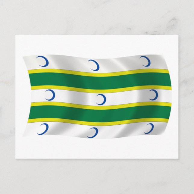 Cartão Postal da Bandeira do Turcomenistão (Frente)