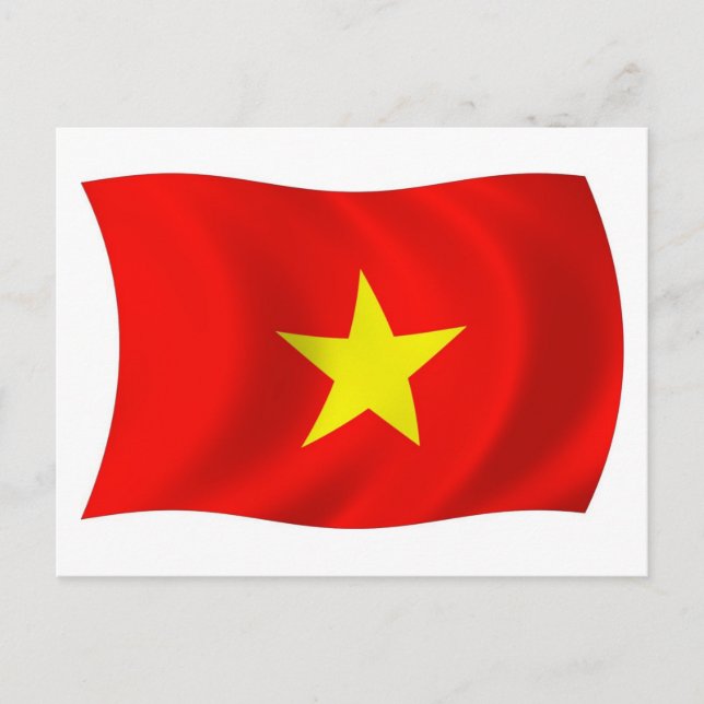 Cartão Postal da Bandeira do Vietnã (Frente)