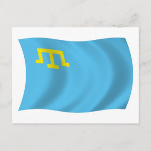 Cartão Postal da Bandeira dos Tártaros da Crimeia