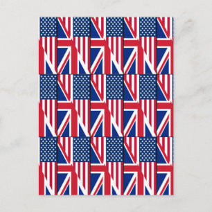 Cartão postal da bandeira dupla cidadania american