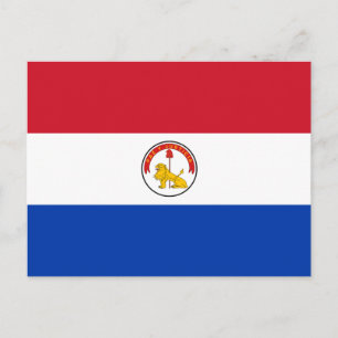 Cartão postal da bandeira paraguaia