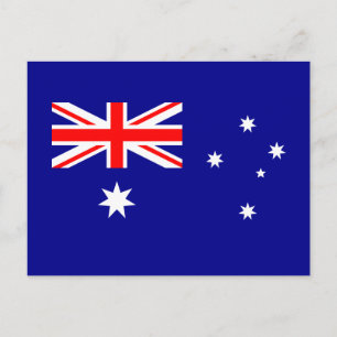 Cartão postal da bandeira patriótica australiana
