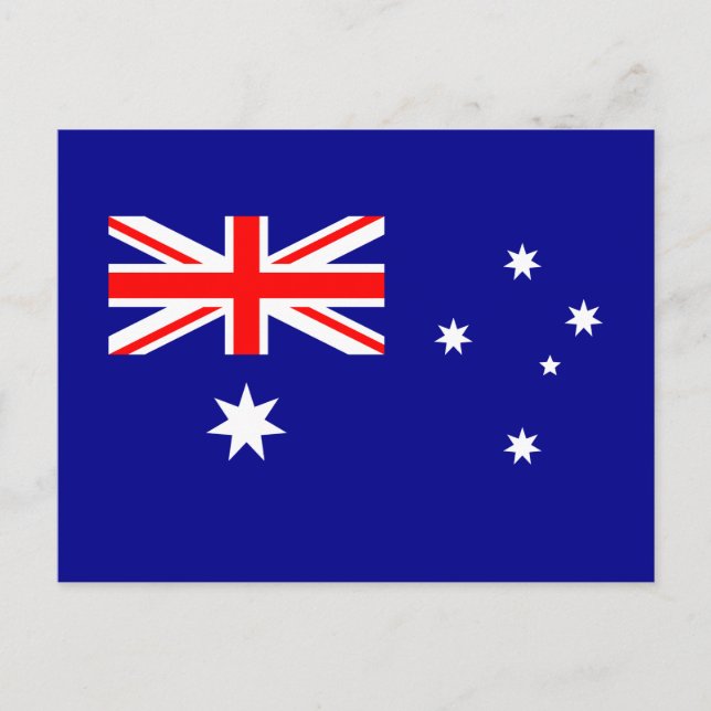 Cartão postal da bandeira patriótica australiana (Frente)