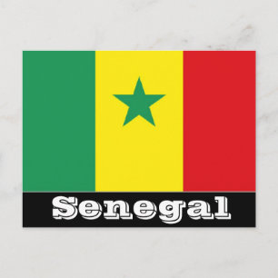 Cartão postal da bandeira Senegal