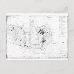 cartão postal da base aérea tachikawa japan 1945