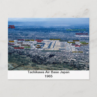 cartão postal da base aérea tachikawa japan 1945-1