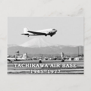 cartão postal da base aérea tachikawa japan 1945-1