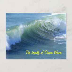 Cartão postal da beleza das ondas do oceano