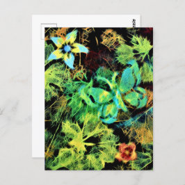 Cartão postal da borboleta e da flor