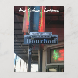 Cartão postal da Bourbon Street em New Orleans Lou