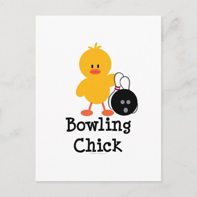 Cartão postal da Bowling Chick (Frente)
