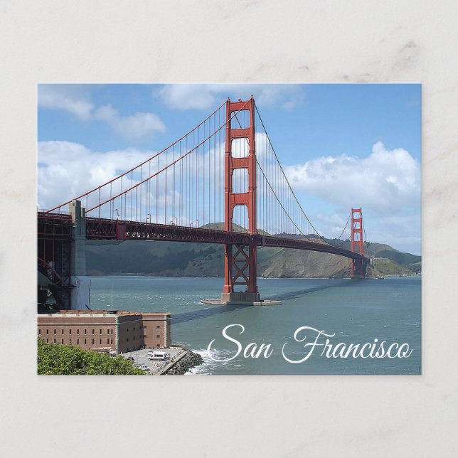 Cartão postal da CA San Francisco da ponte ouro (Frente)