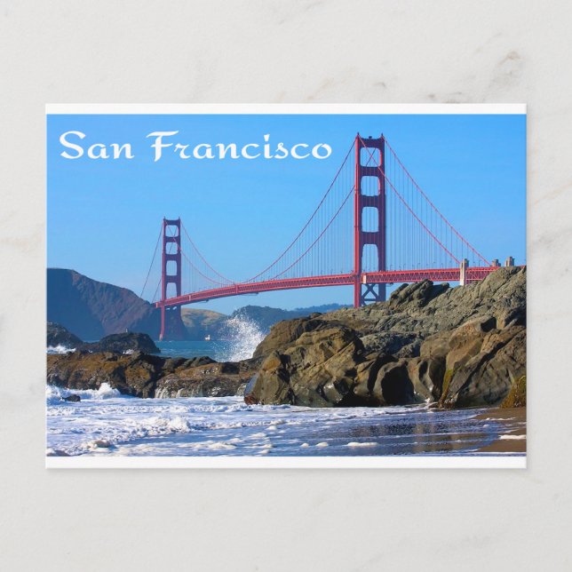 Cartão postal da CA San Francisco da ponte ouro (Frente)