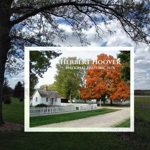 Cartão postal da cabana de nascimento de Herbert H