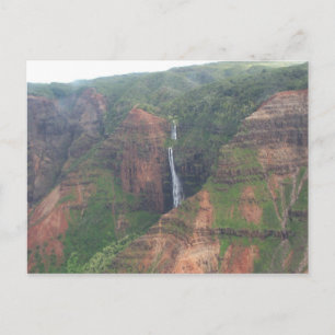 Cartão Postal da Cachoeira da Montanha de Kauai