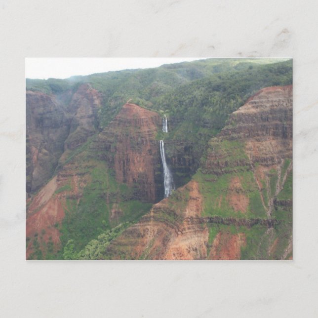 Cartão Postal da Cachoeira da Montanha de Kauai (Frente)