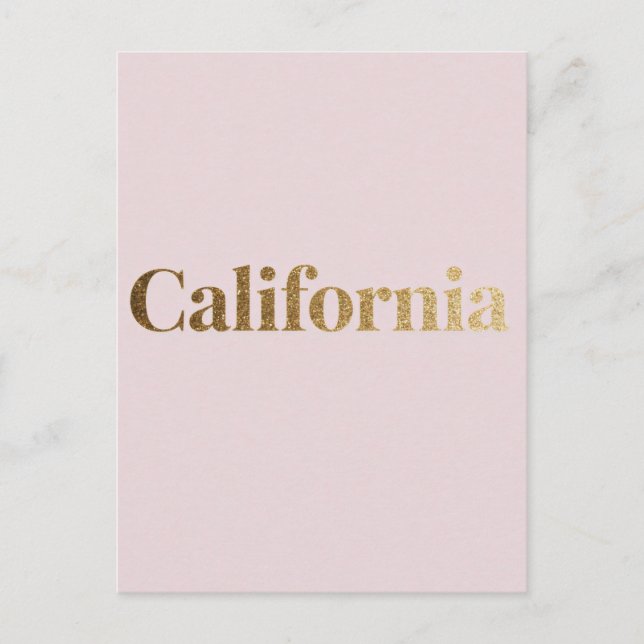 Cartão postal da Califórnia - Design de tipografia (Frente)