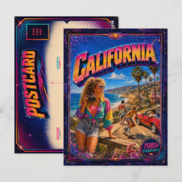 Cartão postal da Califórnia dos anos 80 retrô