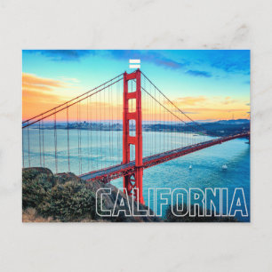 Cartão postal da California ouro Gate Bridge