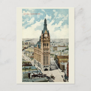 Cartão postal da Câmara Municipal Milwaukee WI Vin