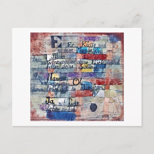 Cartão Postal Da canção das músicas, Klee (Frente)