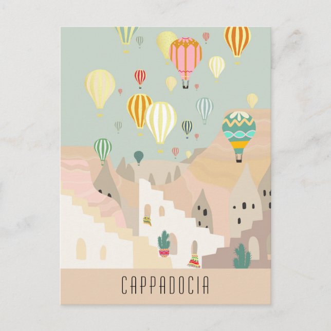 Cartão Postal Da Cappadocia | Sonho de Balão de Ka (Frente)
