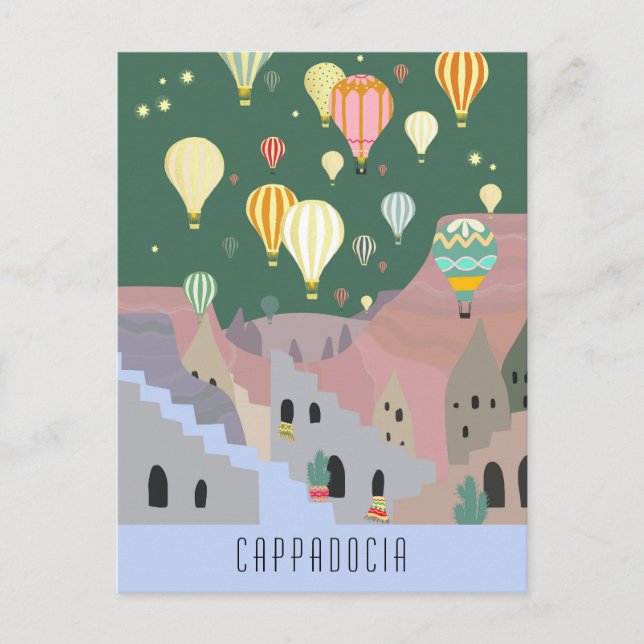 Cartão Postal Da Cappadocia | Sonho de Balão de Ka (Frente)