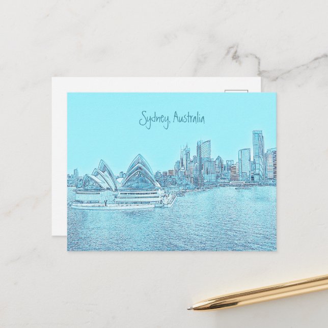 cartão postal da Casa da Ópera de Sydney (Frente/Verso In Situ)
