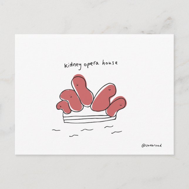 cartão postal da casa de ópera de rim (Frente)