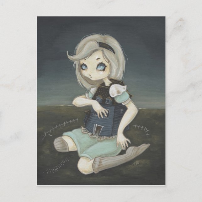 Cartão postal da Casa do Coelho Branco e da Alice (Frente)