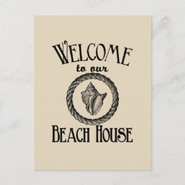 Cartão postal da casa Vintage Beach