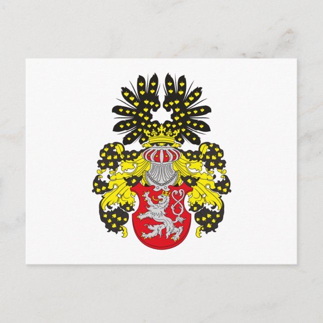 Cartão postal da Casaco de Armas da Boêmia (século (Frente)