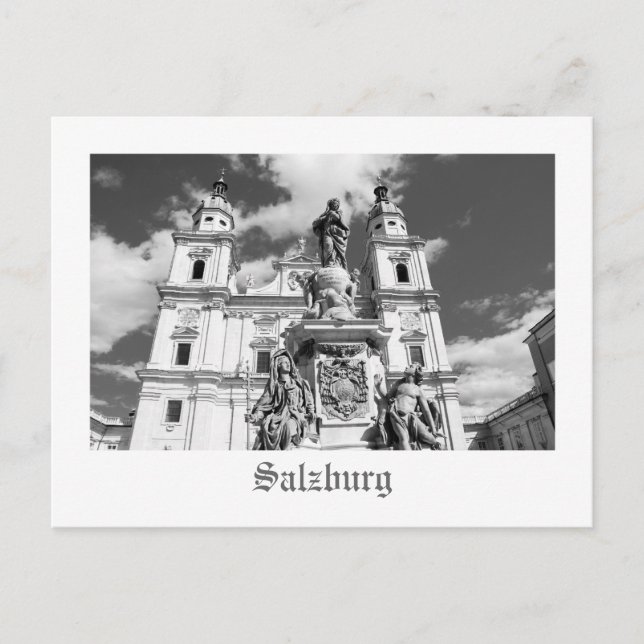 Cartão postal da Catedral de Salzburgo (Frente)