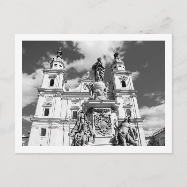 Cartão postal da Catedral de Salzburgo (Frente)