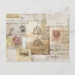 Cartão postal da Catedral italiana de Roma de Vint