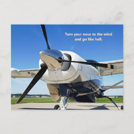 Cartão Postal da Cessna Caravan "Nariz ao Vento"