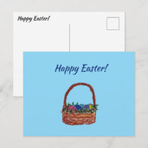 Cartão postal da cesta de Páscoa