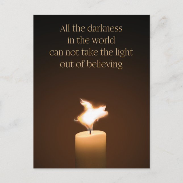 Cartão postal da chama da vela do porco voador (Frente)