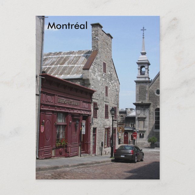 Cartão postal da Cidade Antiga de Montreal (Frente)