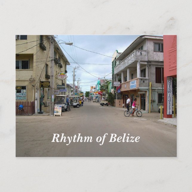 Cartão postal da cidade de Belize San Pedro (Frente)