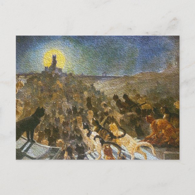 Cartão postal da Cidade de Cat! Théophile Steinlen (Frente)