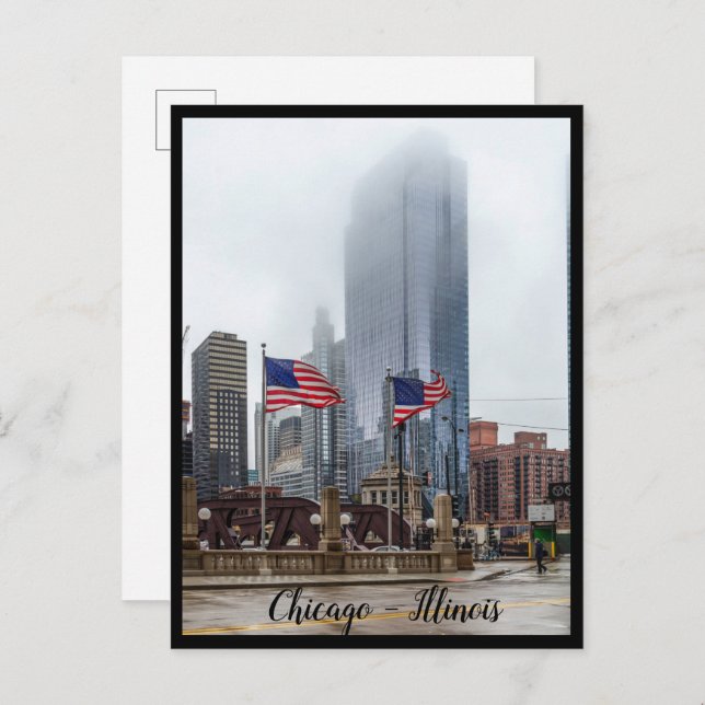 Cartão postal da cidade de Chicago, Illinois (Frente/Verso)