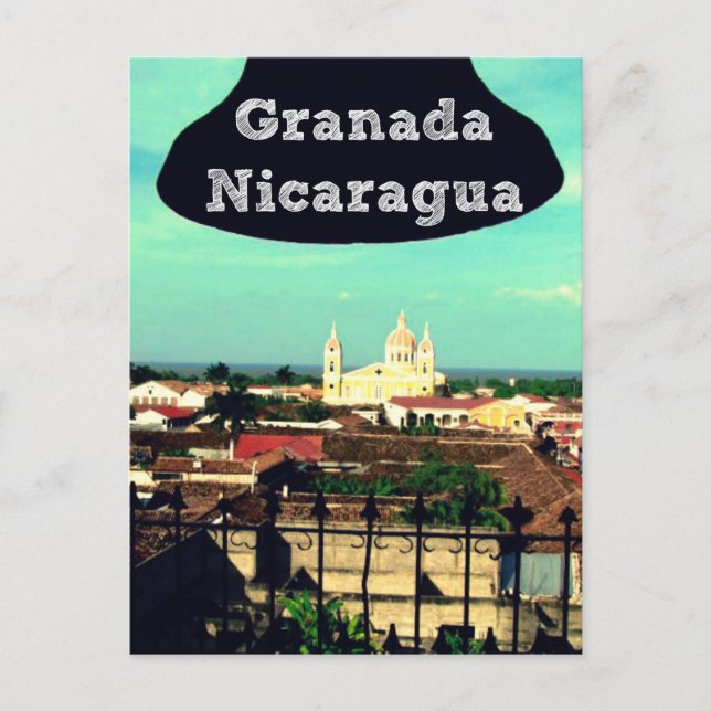 Cartão postal da cidade de Granada, Nicarágua (Frente)