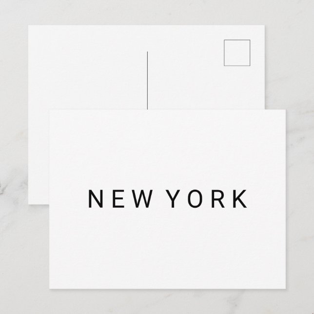 Cartão postal da cidade de Nova Iorque NYC (Frente/Verso)